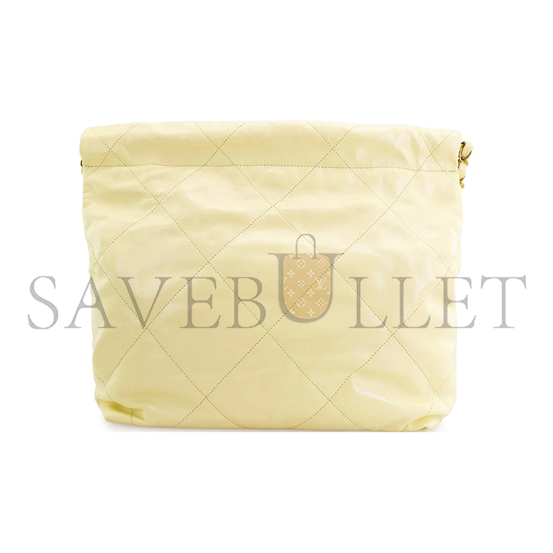 Ch*el master 22 bag yellow calfskin gold hardware as3260 (39*35*7cm)